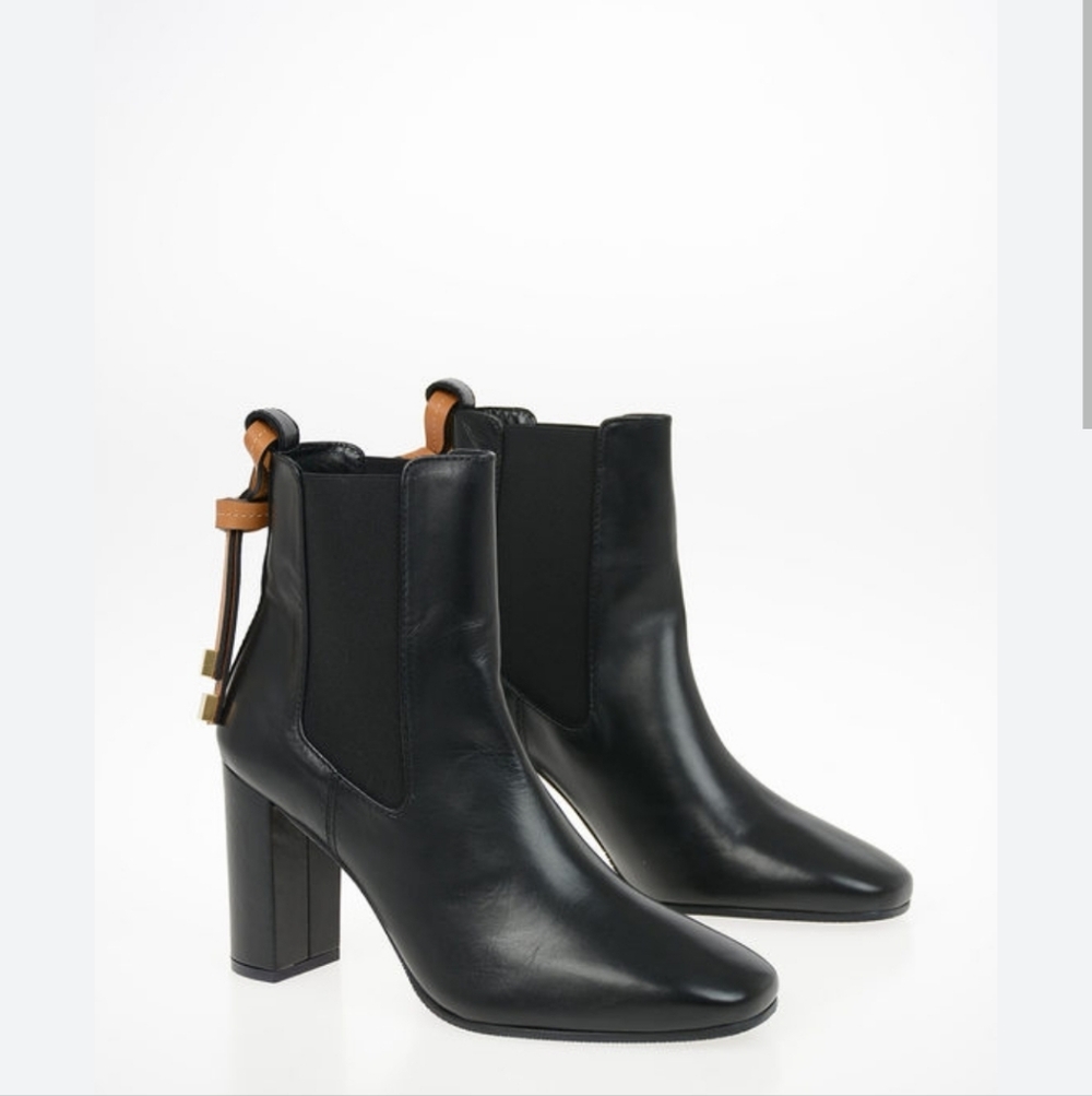 Stuart Weitzman Huxley 85 Black Leather Ankle Boots 6.5